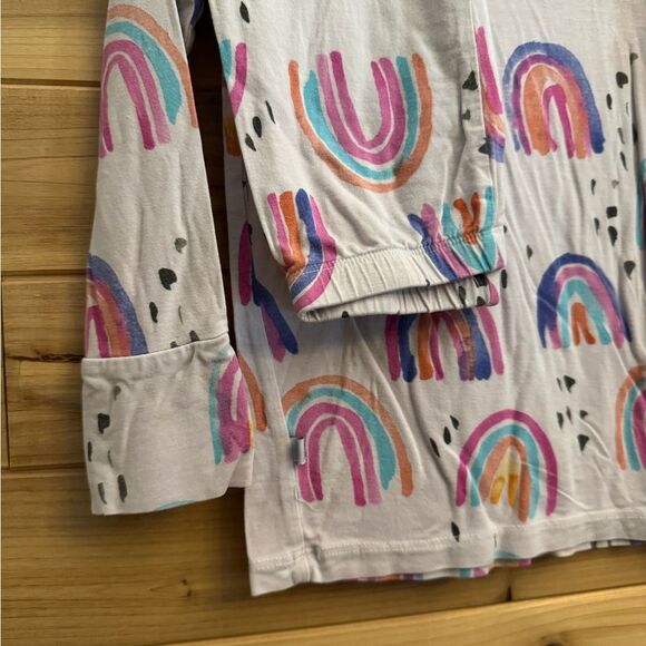 Birdie Bean Size 3T Bamboo Colorful Rainbow Long Sleeve Pajama Set - Picture 7 of 8